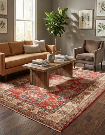 5' 7 x 8' Hand Knotted Kazak Oriental Rug