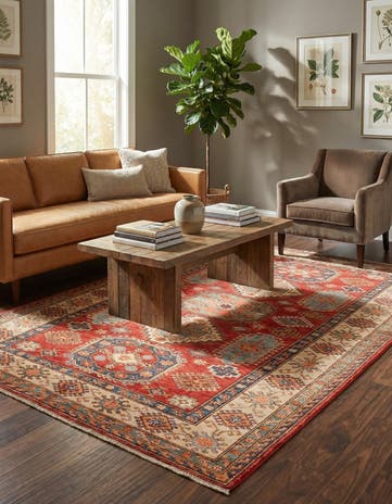 5' 7 x 8' Hand Knotted Kazak Oriental Rug