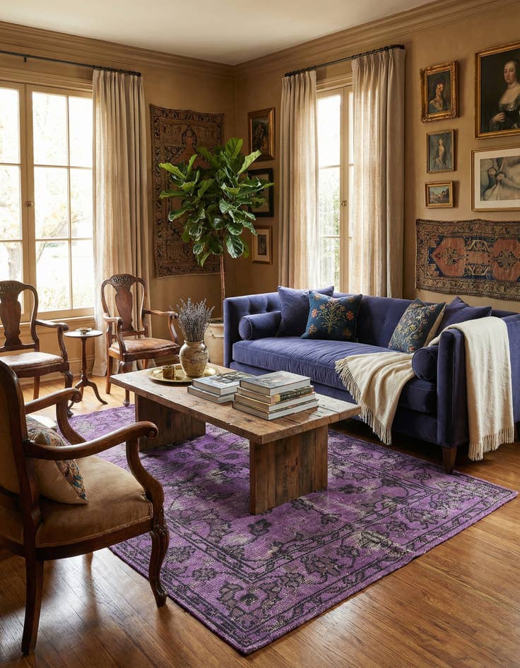 Detail image of 4' 11 x 8' Vintage Rug