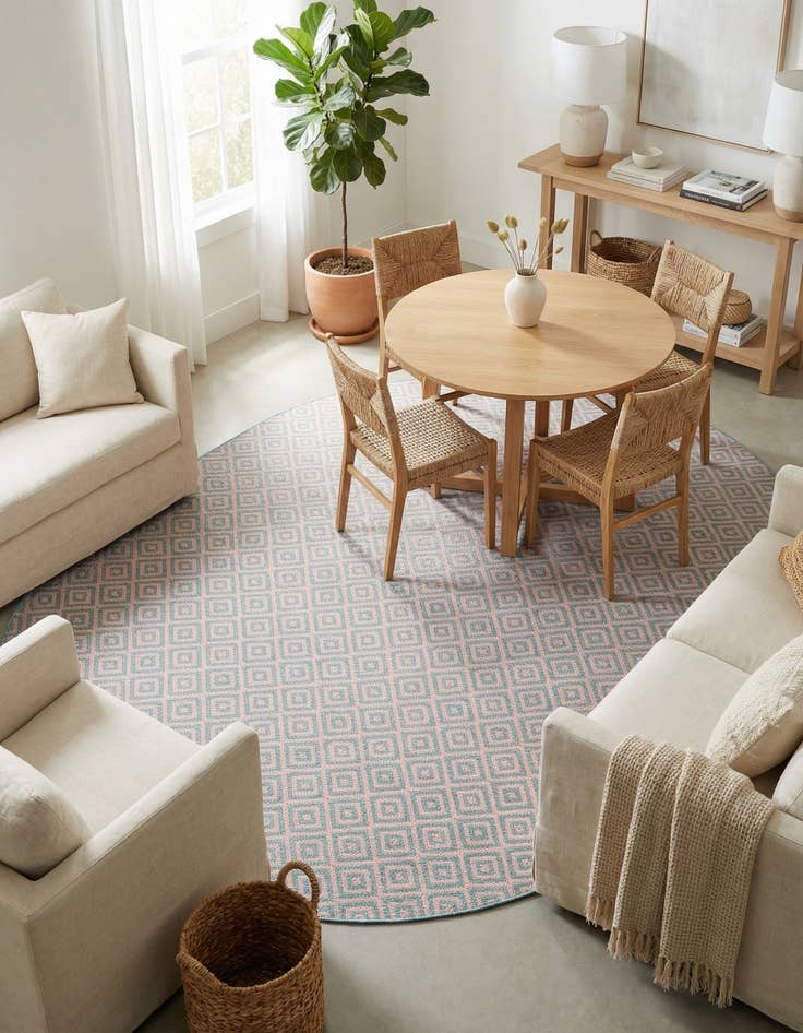 Detail image of 7' 10 x 10'  Washable Jill Zarin Costa Rica Indoor / Outdoor Oval Rug