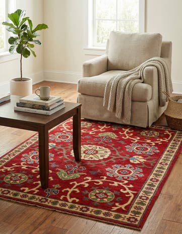 4' 2 x 6' Hand Knotted Kazak Rug