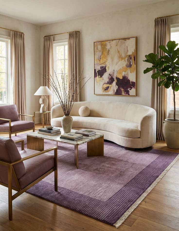 Detail image of 6' 6 x 9' 10  Hand Knotted Darya Wool Rug