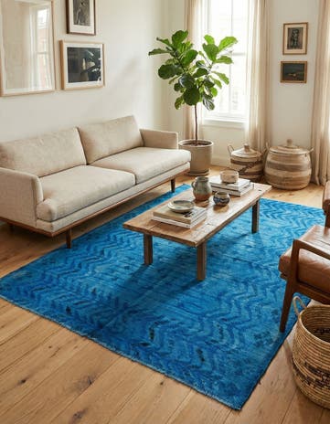 5' 8 x 6' 7 Hand Knotted Darya Wool Square Rug