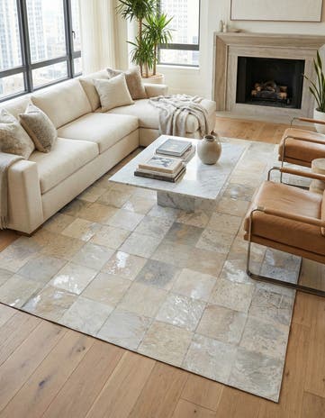 5' 1 x 8' Cowhide Rug
