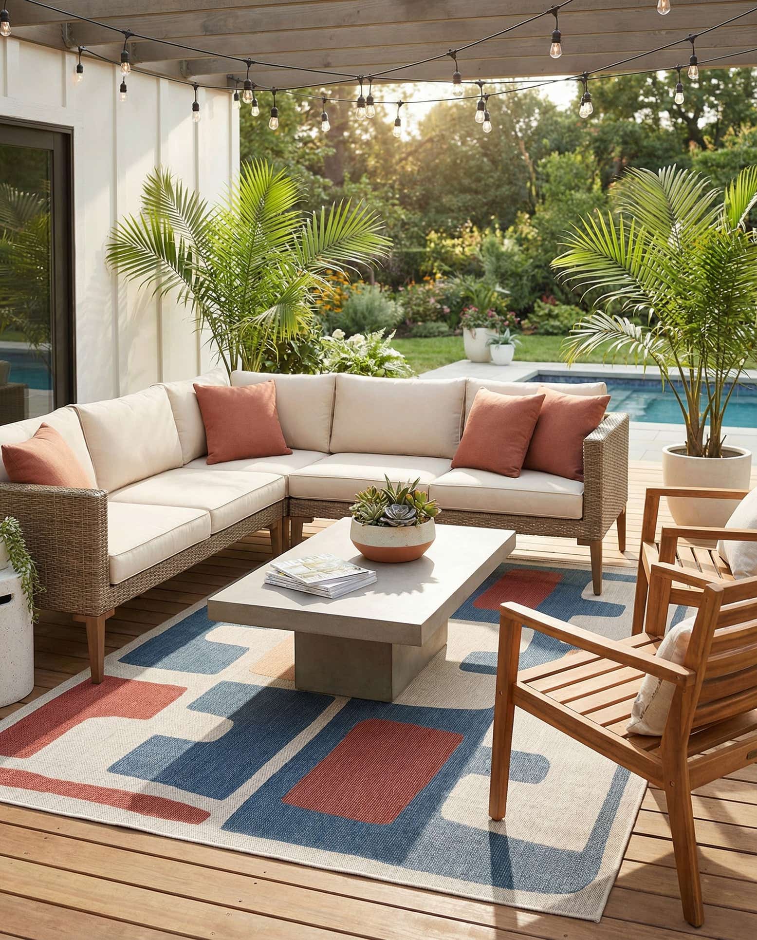 7' 10 x 10' Easy-Clean Baja Indoor / Outdoor Rug