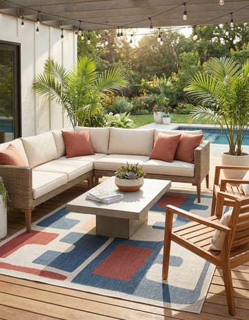 7' 10 x 10' Easy-Clean Baja Indoor / Outdoor Rug