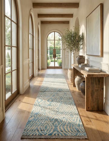 3' x 16' 3 Hand Knotted Moroccan Wool Runner Rug