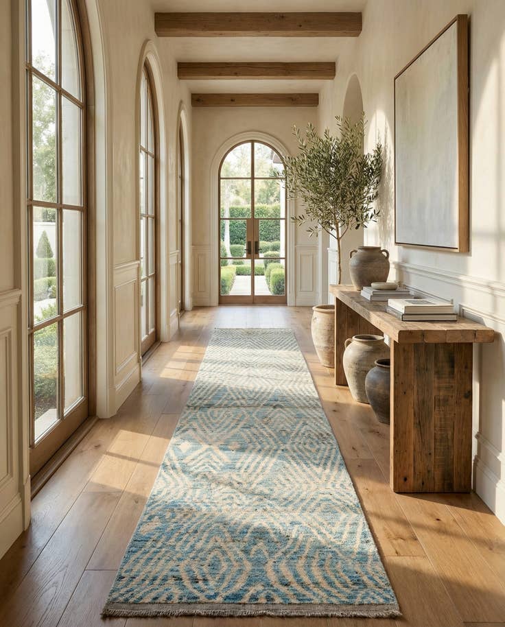 Detail image of 3' x 16' 3 Hand Knotted Moroccan Wool Runner Rug