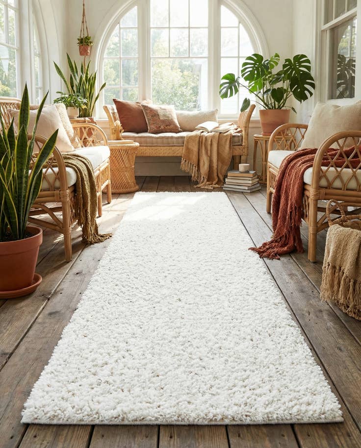 Detail image of 2' 7 x 10' Zermatt Shag Runner Rug