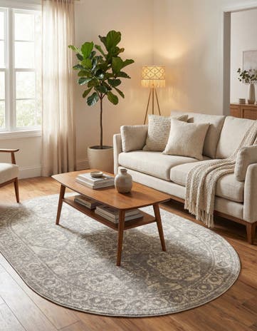 Gray Lola Oval Rug