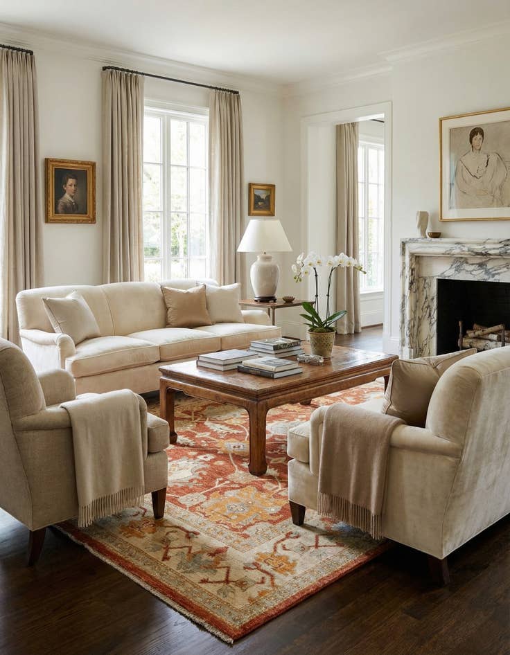 Detail image of 7' 10 x 10'  Hand Knotted Oushak Rug