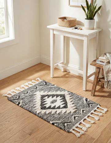 Charcoal Hand Woven Arizona Wool Rug