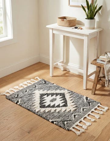 Charcoal Hand Woven Arizona Wool Rug