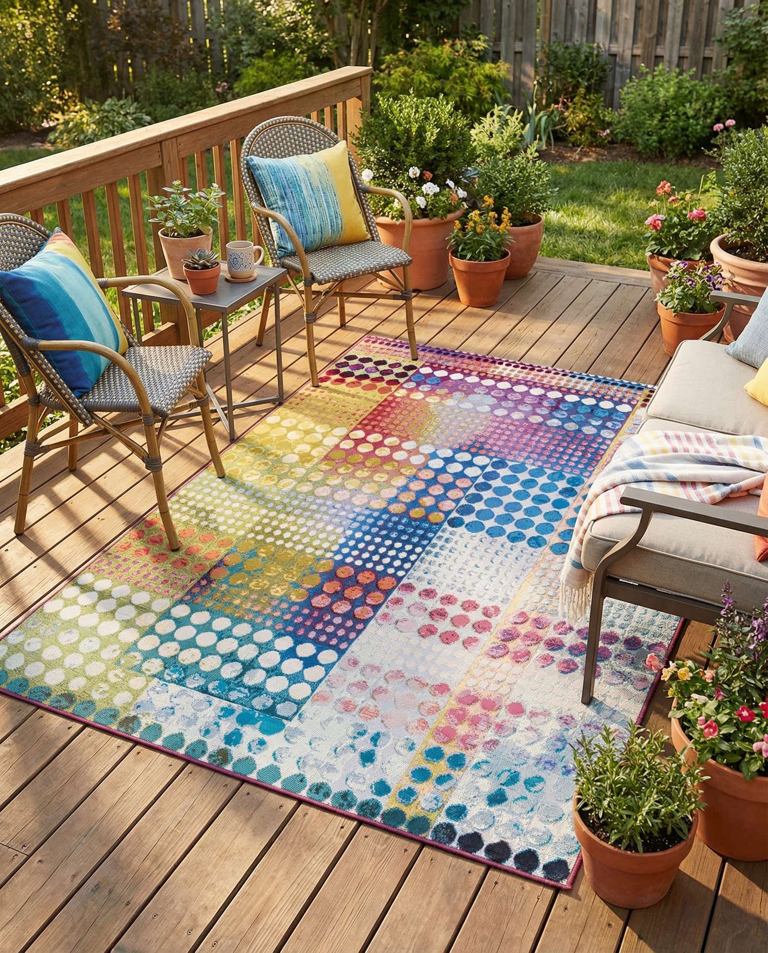 5' x 7' Easy-Clean Modern Indoor / Outdoor Rug