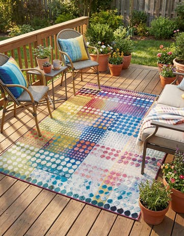 5' x 7' Easy-Clean Modern Indoor / Outdoor Rug