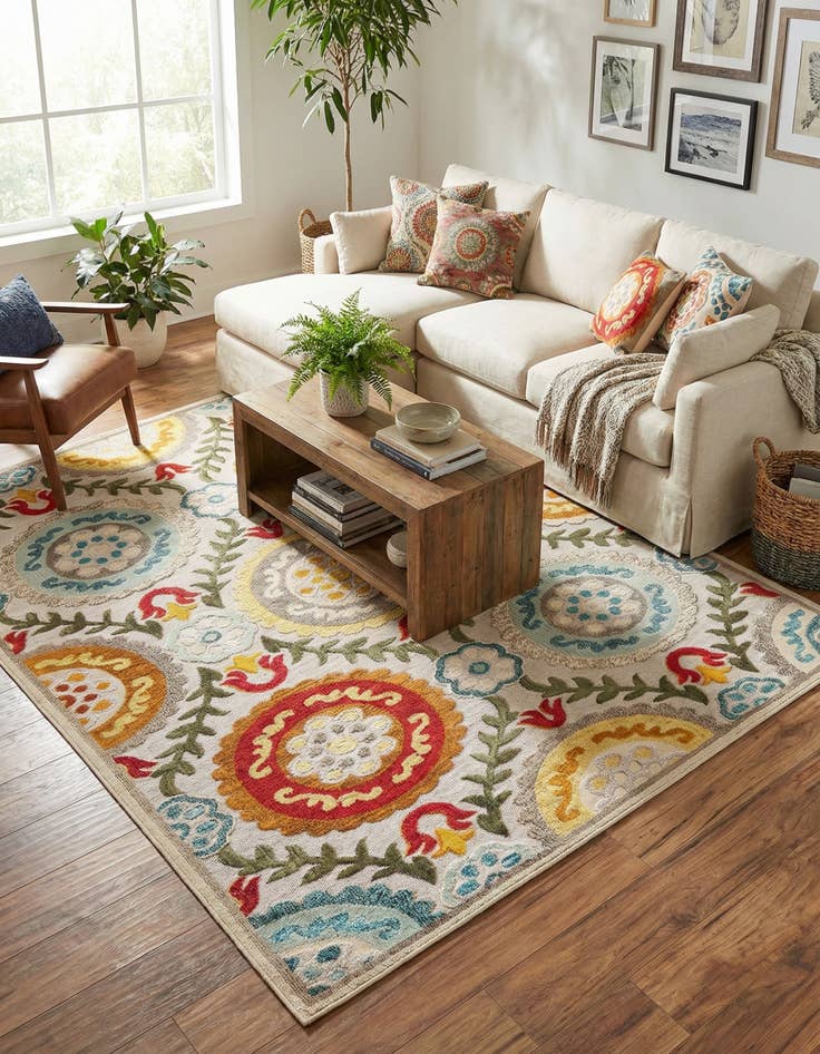 Detail image of 7' 10 x 10' Easy-Clean Casablanca Indoor / Outdoor Rug