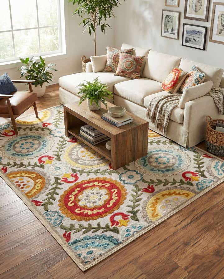 7' 10 x 10' Easy-Clean Casablanca Indoor / Outdoor Rug