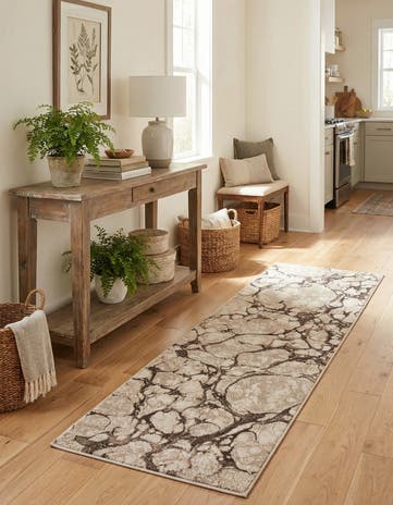 Brown Oasis Runner Rug