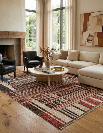 8' 1 x 9' 11 Hand Knotted Moroccan Wool Rug