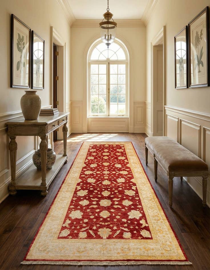 Detail image of 4' 8 x 11' 4 Kaizar Wool Runner Rug
