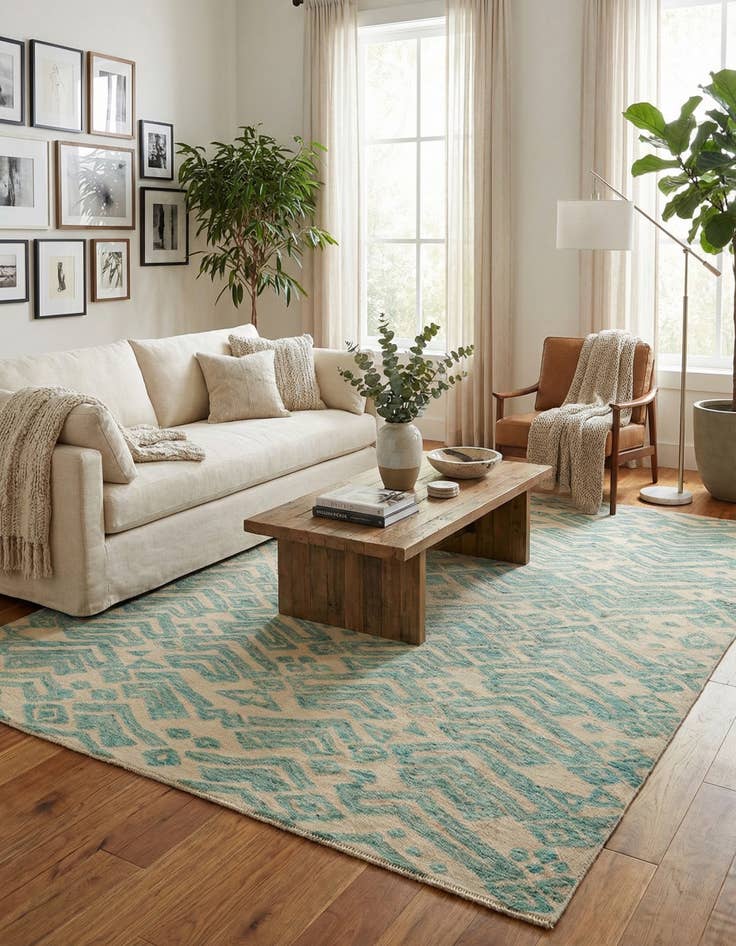 Detail image of 8' 4 x 10' 4  Hand Knotted Darya Wool Rug