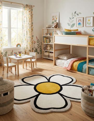 6' 11 x 6' 11 Playtime Kids Wool Freeform Rug