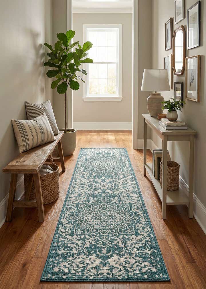 2' x 8' Easy-Clean Jill Zarin Dubai Indoor / Outdoor Runner Rug