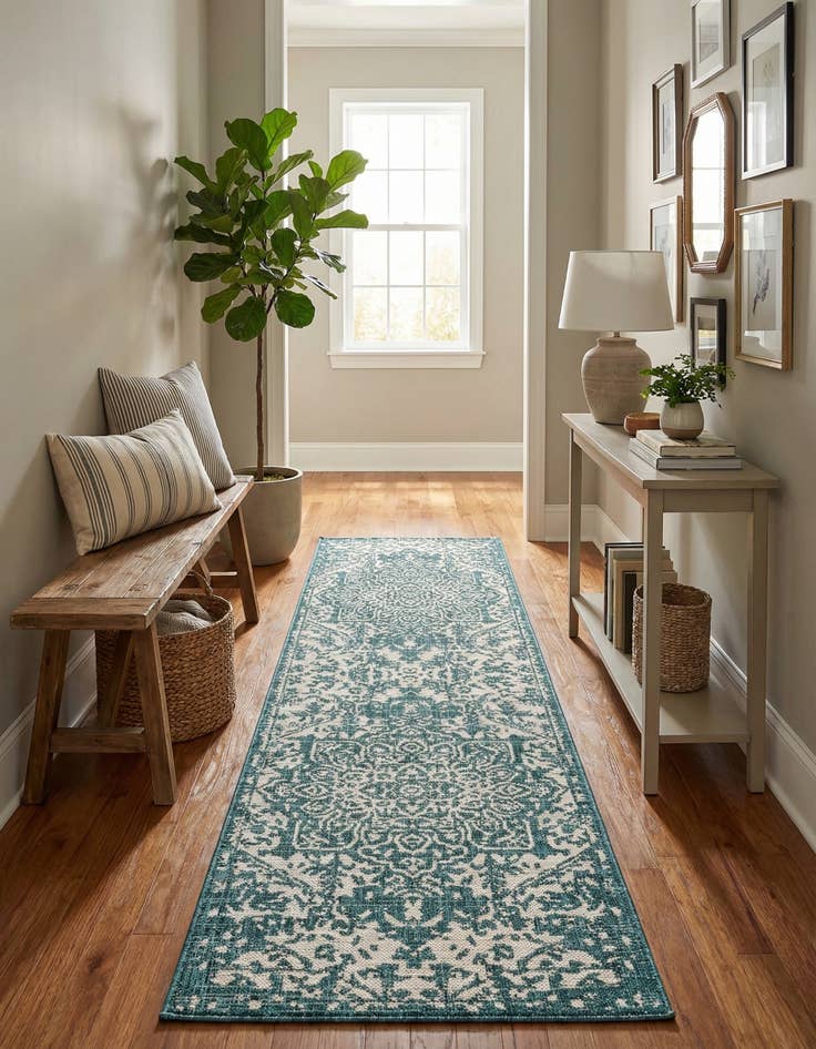 Detail image of 2' x 8' Easy-Clean Jill Zarin Dubai Indoor / Outdoor Runner Rug