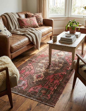 3' 2 x 6' 4 Hand Knotted Ultra Vintage Persian Wool Runner Rug