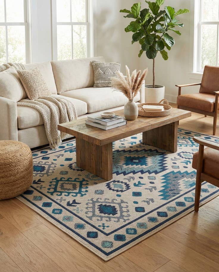 Detail image of 5' 3 x 8' Easy-Clean Baja Indoor / Outdoor Rug