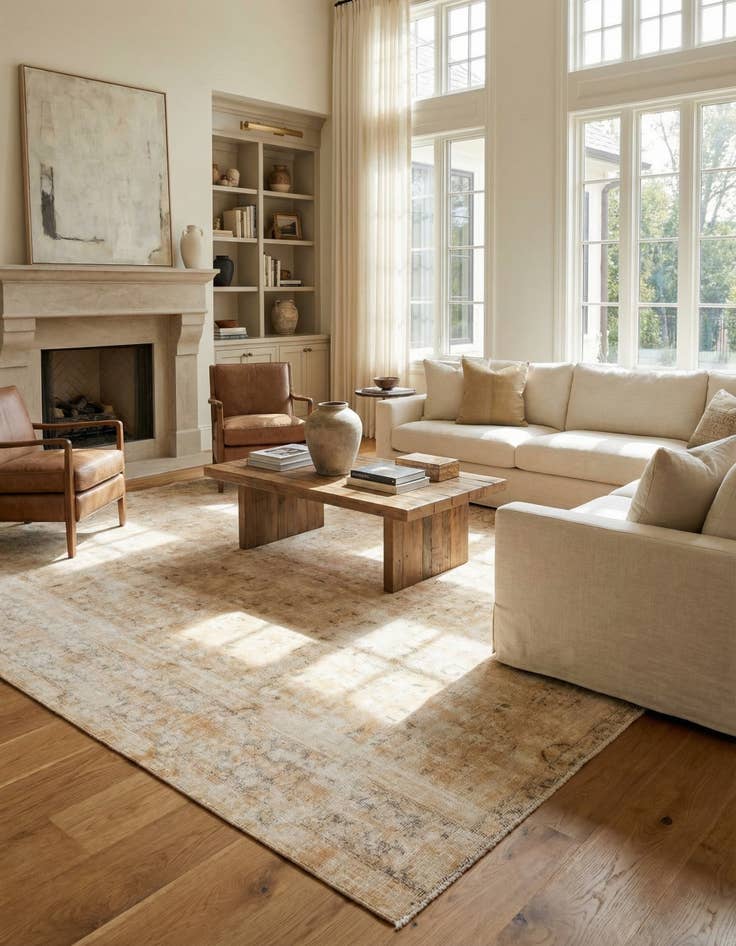 Detail image of  9' 10 x 12' 9  Hand Knotted Ultra Vintage Persian Wool Rug