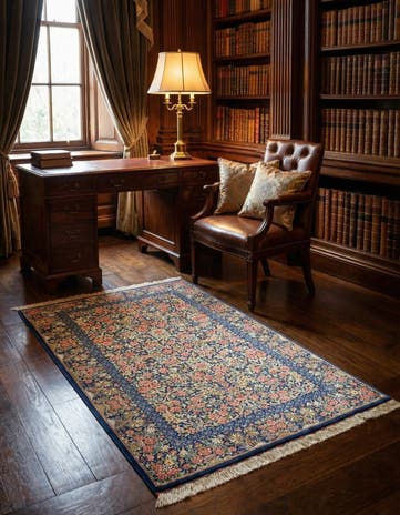 2' 7 x 4' 1 Ghom Silk Rug