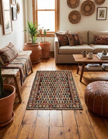 2' 9 x 4' 6 Hand Knotted Balouch Wool Rug
