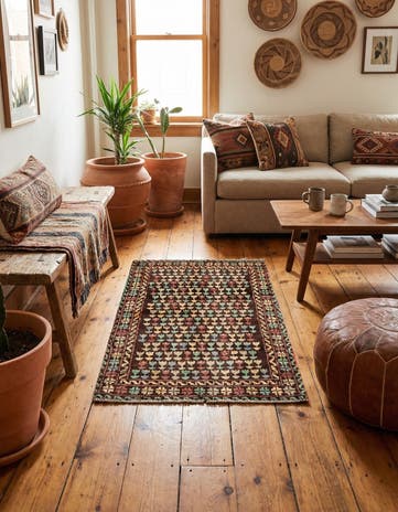 2' 9 x 4' 6 Hand Knotted Balouch Wool Rug