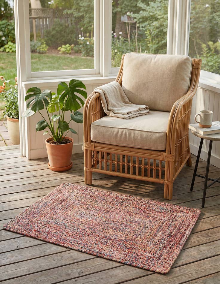 Detail image of 2' 2 x 3' 1  Hand Woven Eco Verse   Washable Indoor / Outdoor Rug