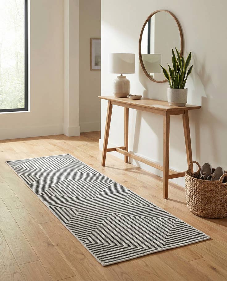Detail image of 2' x 8' Easy-Clean Modern Indoor / Outdoor Runner Rug