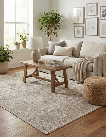 Ivory Oregon Square Rug