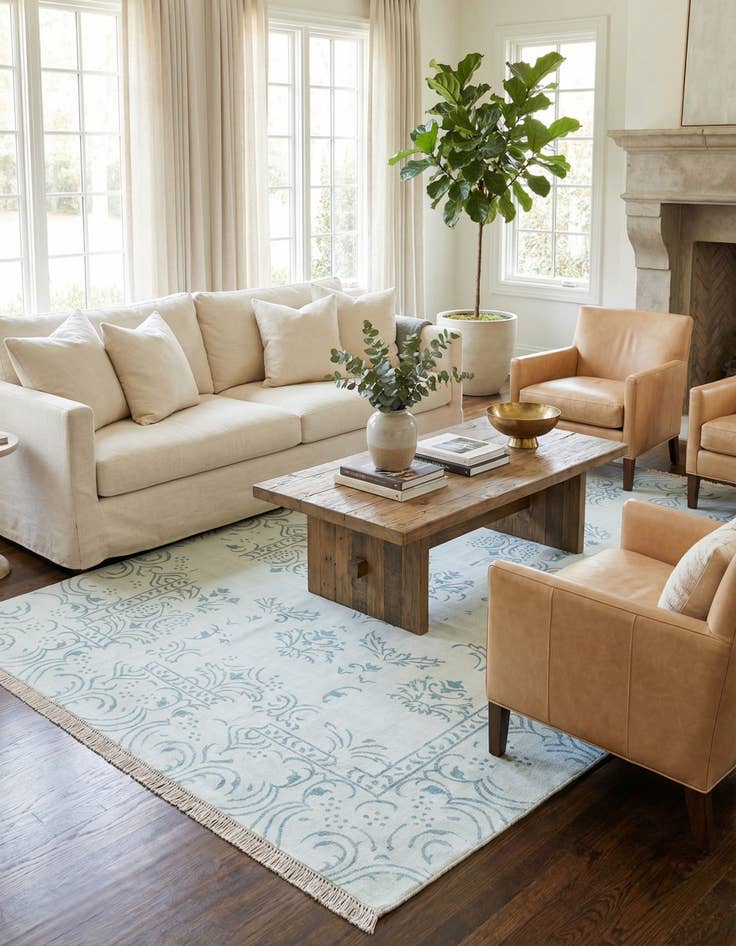 Detail image of 5' 7 x 7' 9  Hand Knotted Darya Wool Rug