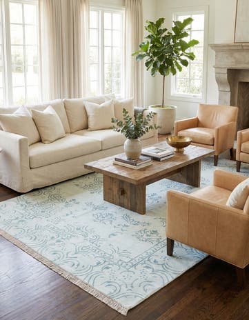 5' 7 x 7' 9 Hand Knotted Darya Wool Rug