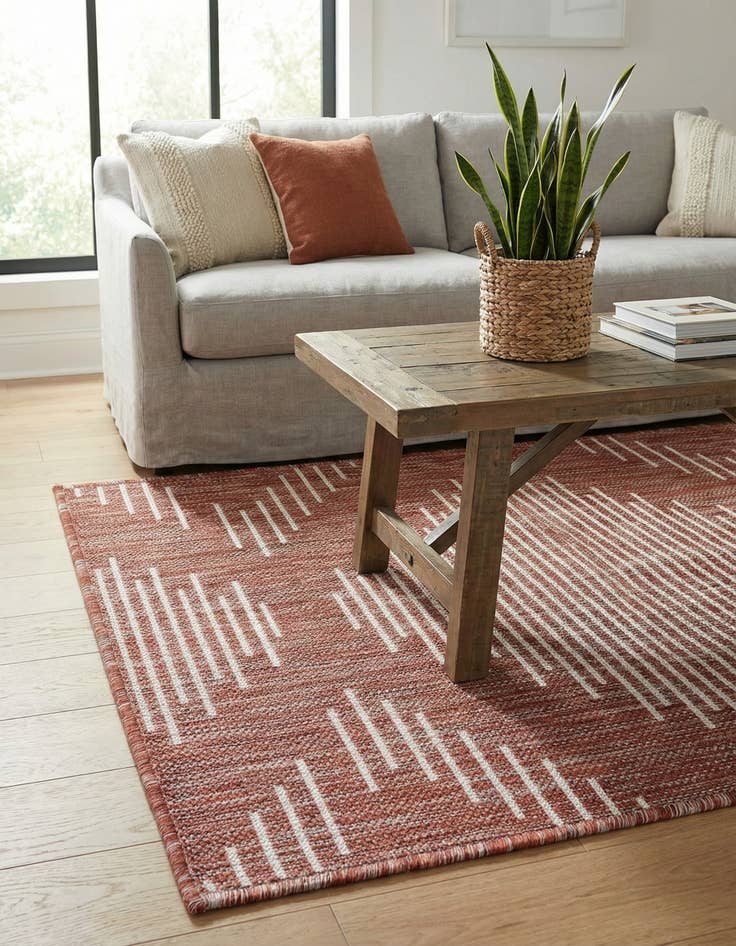 Detail image of  2' x 3'  Washable Modern Indoor / Outdoor Rug