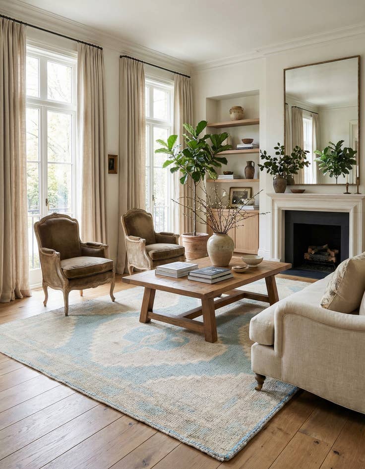 Detail image of 6' 5 x 9' 7  Hand Knotted Ultra Vintage Persian Wool Rug