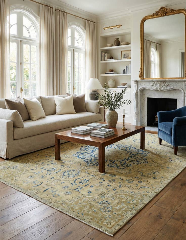 Detail image of 6' 9 x 10'  Hand Knotted Ultra Vintage Rug