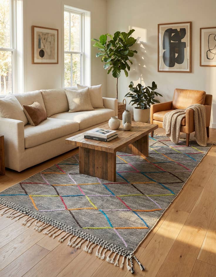 Detail image of 5' x 9' 2  Hand Knotted Moroccan Wool Rug