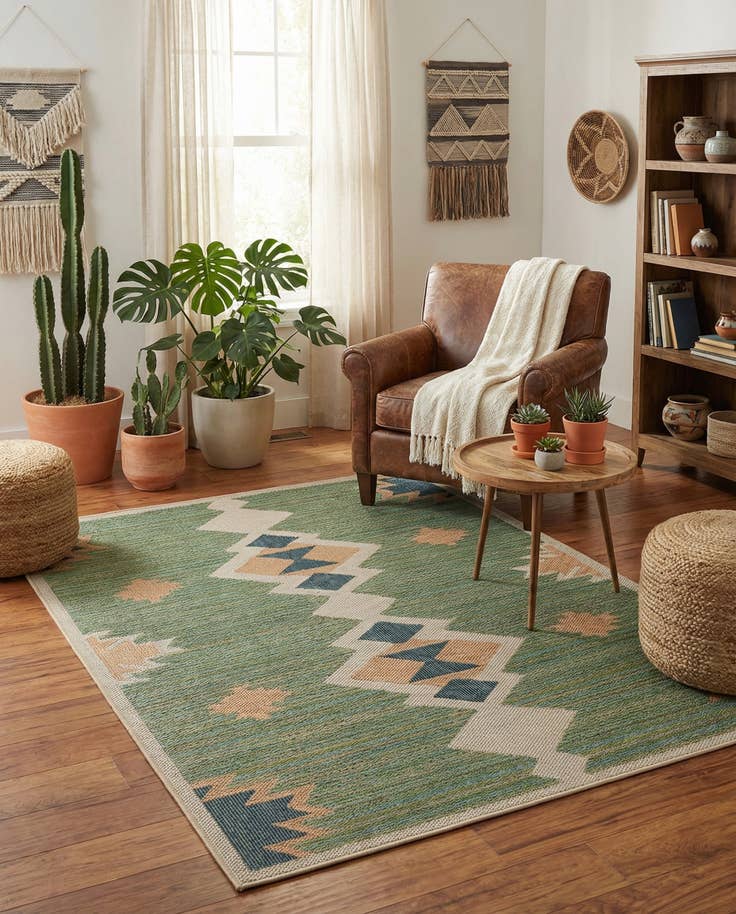 Detail image of 5' 3 x 7' 7 Easy-Clean Baja Indoor / Outdoor Rug