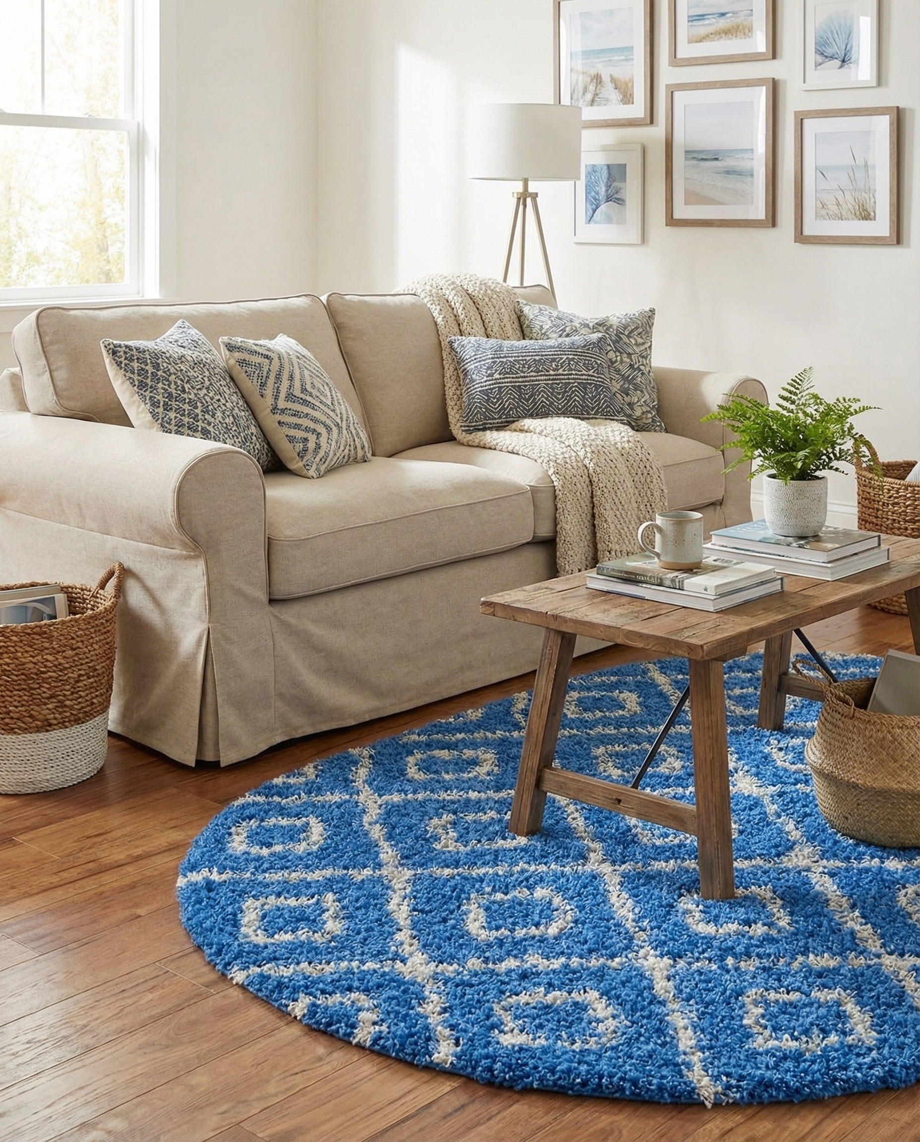  4' 1 x 6' 1 Lattice Shag Oval Rug