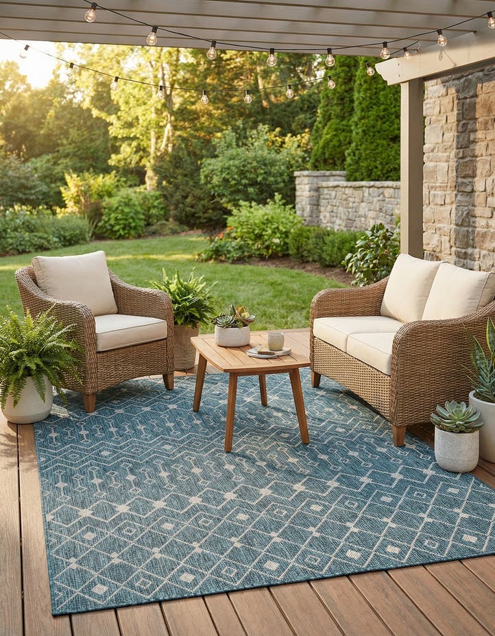 5' 3 x 7' Easy-Clean Lattice Indoor / Outdoo...