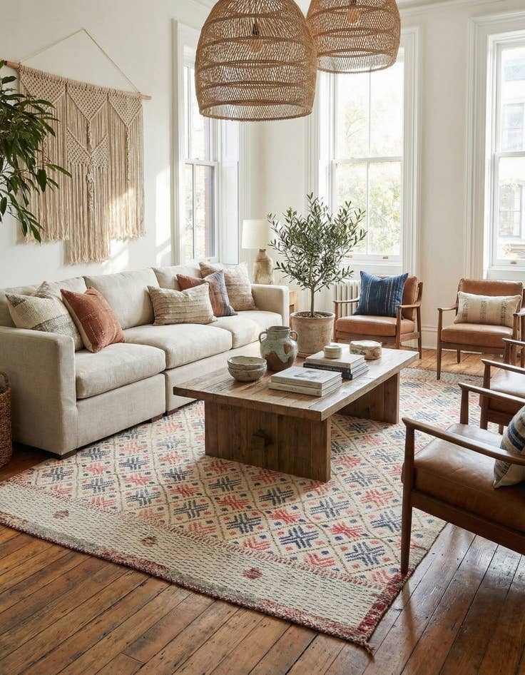 Detail image of  8' 9 x 12' 1  Hand Knotted Moroccan Wool Rug