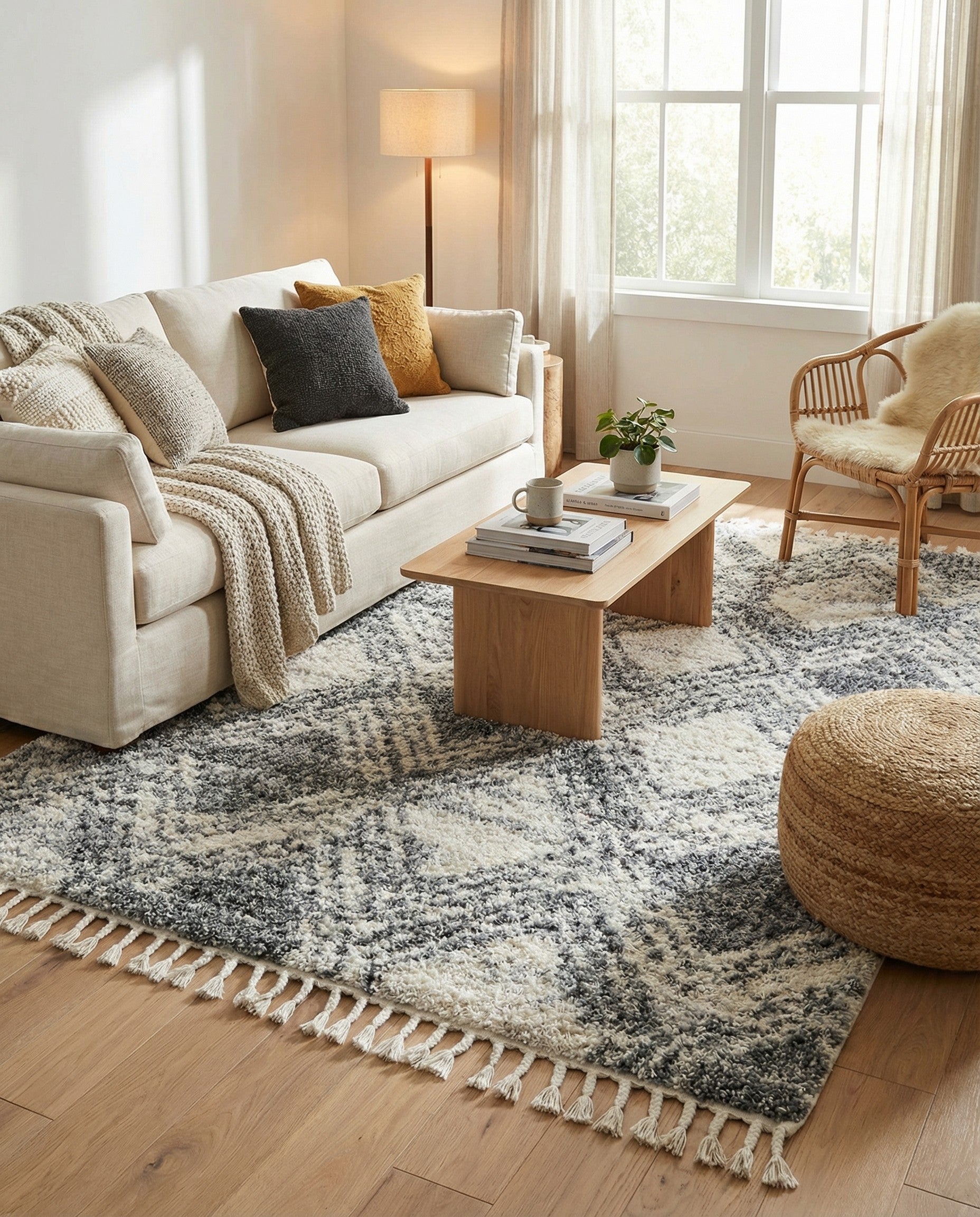  5' 3 x 7' 9 Athena Shag Rug