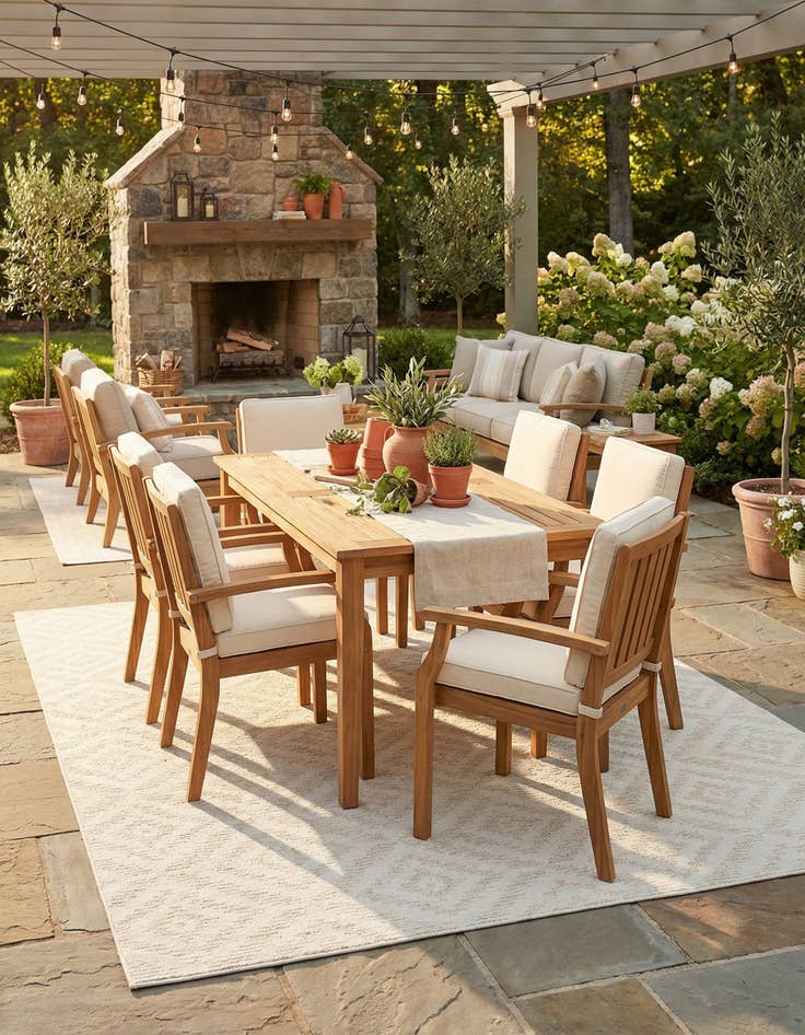 Detail image of 10' x 14'  Washable Sabrina Soto Indoor / Outdoor Rug