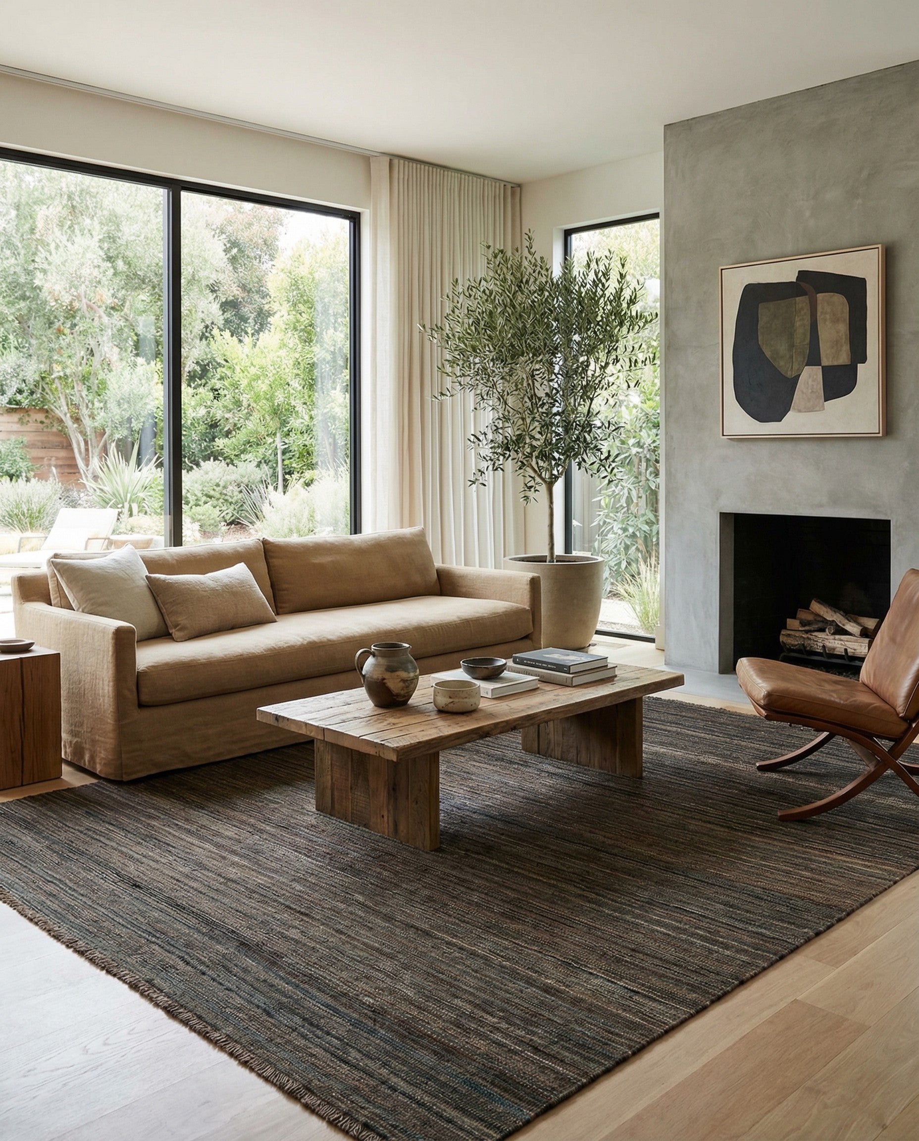  6' 8 x 9' 11  Hand Woven Kilim Modern Wool Rug